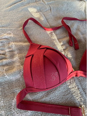 Luna reinforced triangle bikini top 70B new, terracotta color
