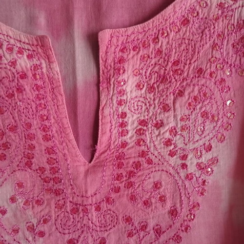 Pink batik kaftan with sequins like new