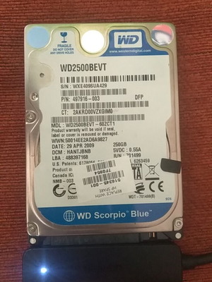 Kingston Scorpio Blue 2.5" 232GB σκληρός δίσκος μεταχειρισμένος