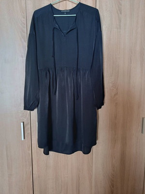Satin oversized dress like new, navy blue
