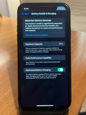 Apple iPhone XR 64GB Black, 79% Battery, good condition