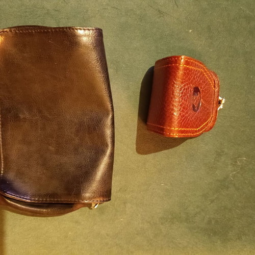 Alexi Andriotti leather bag with zipper and Lavor leather wallet gift like new