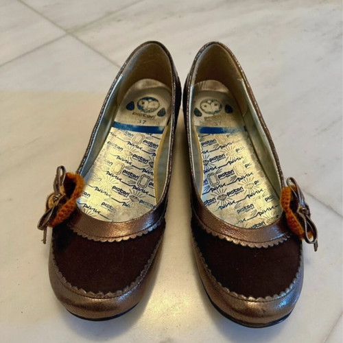 Piston brown/bronze ballerinas size 37 like new, low heel