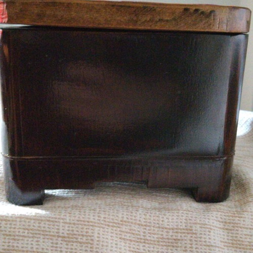 Handmade wooden box with Balkan fir relief details like new