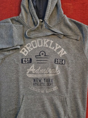 Admiral men's warm hoodie used, gray, size L