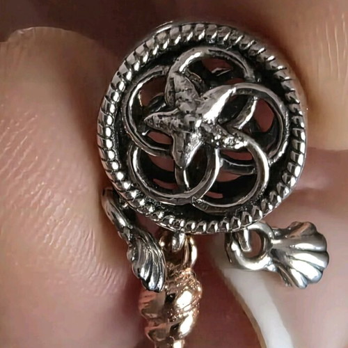 Pandora Open Dream Catcher and Shells Charm silver new