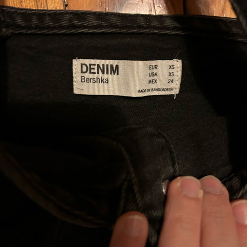 Bershka black denim dress used in very good condition