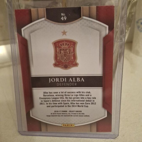 Jordi Alba Panini Select 2016 card