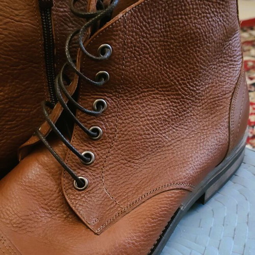 Damiani Leather Boots Used Brown-Tan Size 46