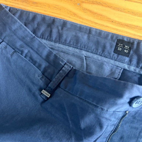 Pull&Bear men's blue chino smart skinny pants, size EUR 50