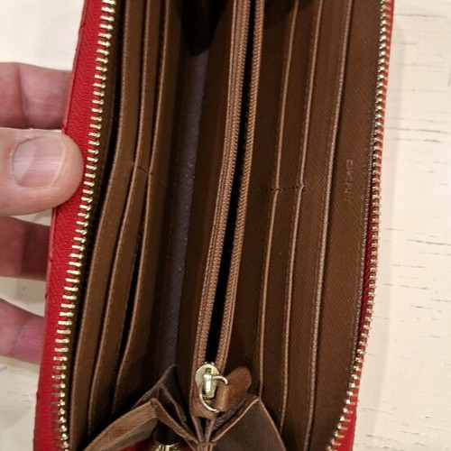 DKNY women's wallet used, red, 20x10 cm