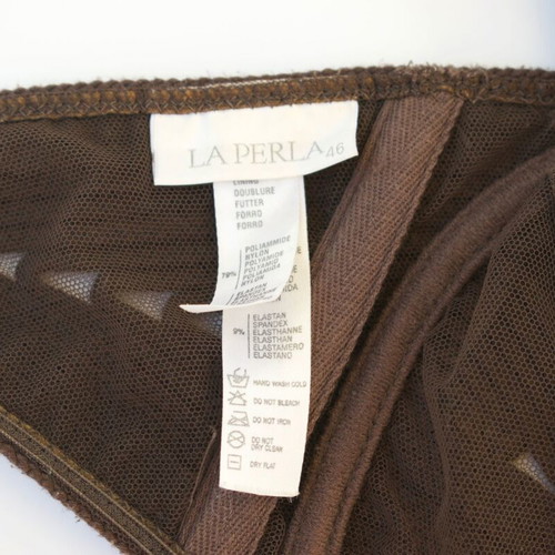 La Perla Soutache Luxury Crochet Bikini Brown Medium Like New