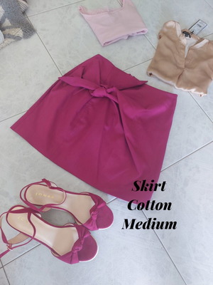 Bon Voyage Mini Fuchsia Skirt 100% Cotton Medium New