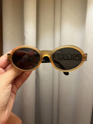 Gianni Versace Vintage Sunglasses 90s Used, Gold Frame