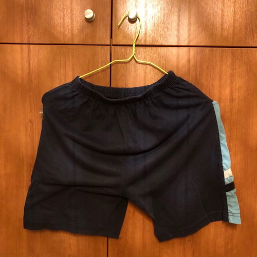 Shorts used for 10 years old, black and blue, comfortable