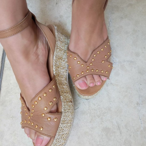 Brown Leather Sandals 37 | Gianna Kazakou