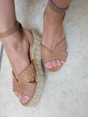 Brown Leather Sandals 37 | Gianna Kazakou