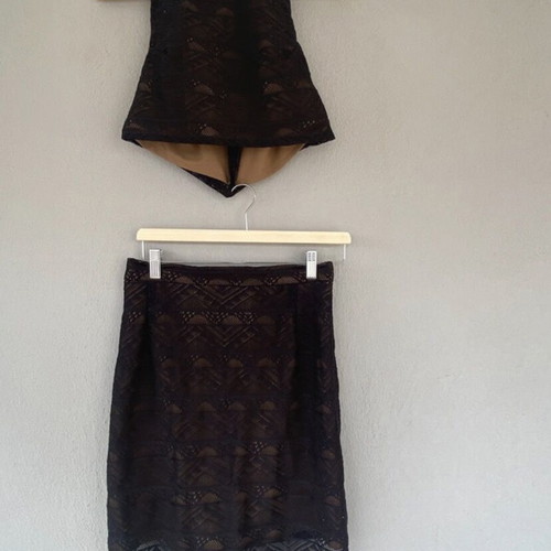 Custom Made Set Black Lace Small, like new