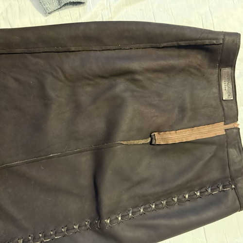 Animal print leather skirt like new, size M 38 10, beige and brown