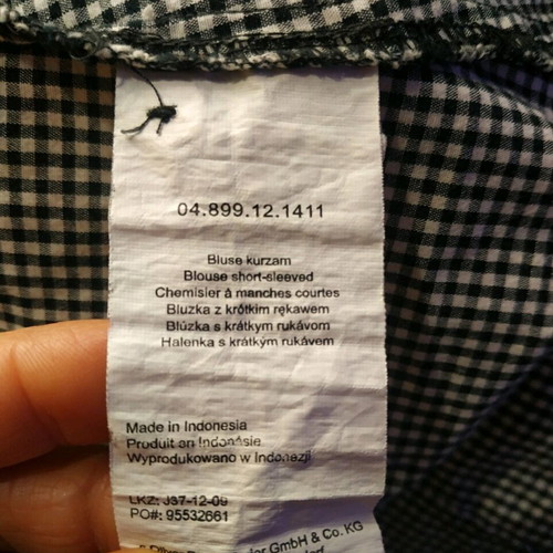 S.Oliver Summer Women's Shirt L-XL, 97% Cotton Checked, Like New
