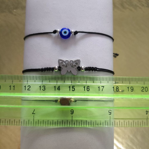 Bracelet set of 3 new with natural stone and stainless steel