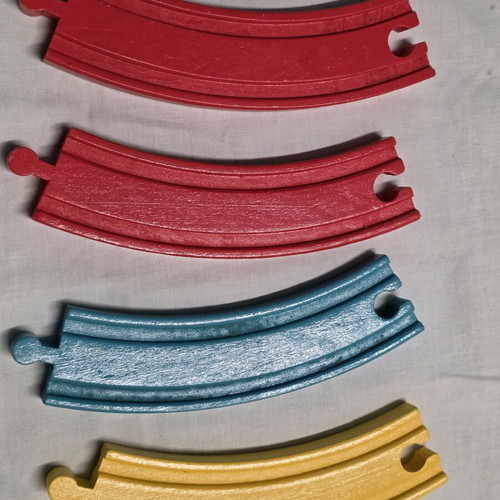 Wooden train tracks set of 4 like new