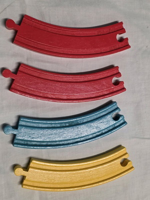 Wooden train tracks set of 4 like new
