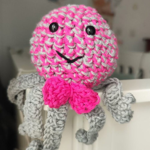 Handmade knitted octopus toy new