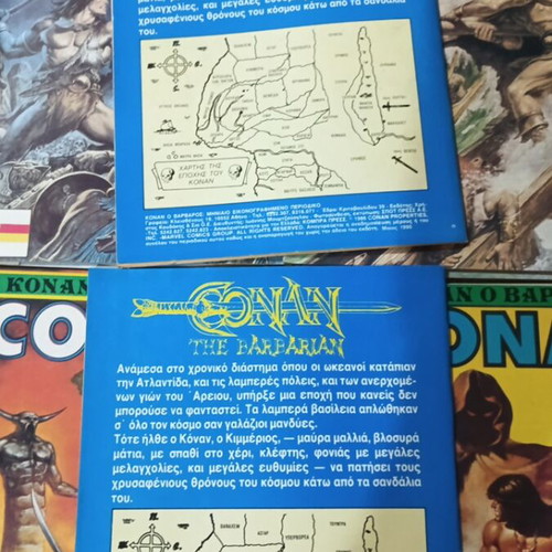 Conan the Barbarian comics pack of 10 issues like new, Greek 1990