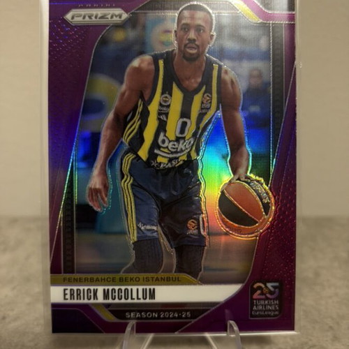 Errick McCollum 2024-25 Panini Prizm EuroLeague Purple Prizms card new