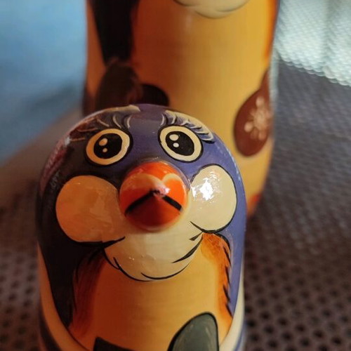 Babushka doll with penguin design new from Russia