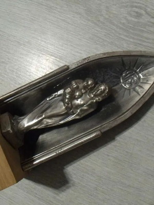 Metal statuette old used