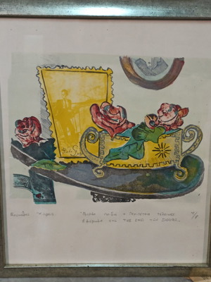 Silk screen print by Manolis Haros used