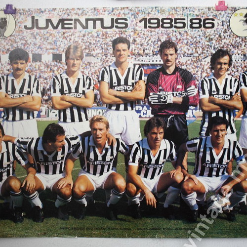Juventus Platini poster 1985 1986 new, 68x99cm, Italy