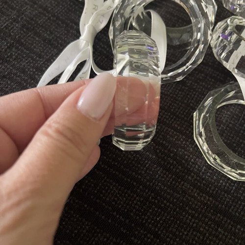 Zara Home set of 6 crystal napkin rings