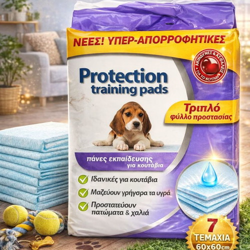 Training pads for puppies 60x60cm, 7 pieces, new