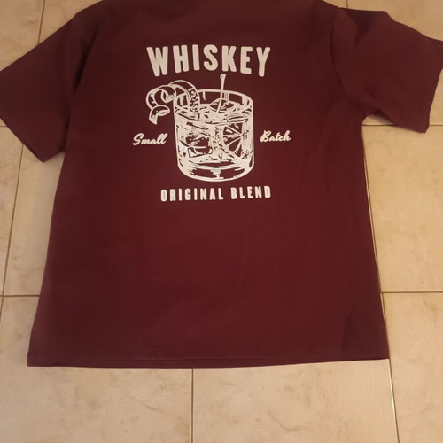 T-shirt like new, red, size M with back print