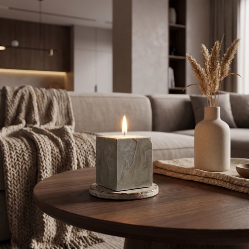 Plant-Based Candle with Bluberrie and Sandalwood Scent, New, 1500g