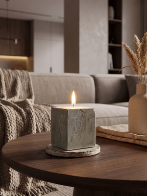 Plant-Based Candle with Bluberrie and Sandalwood Scent, New, 1500g