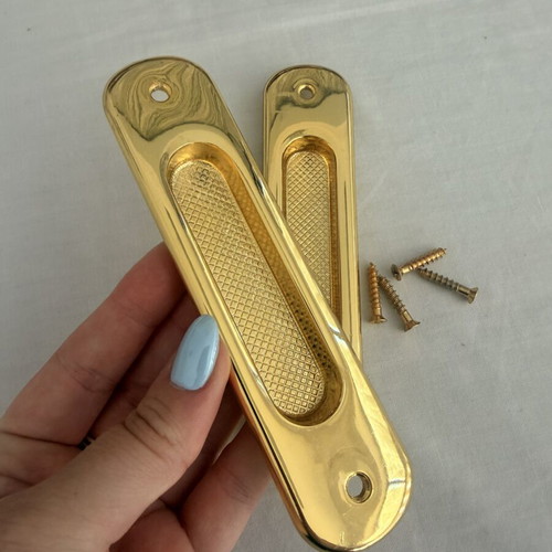 Colombo sliding door handles gold set used