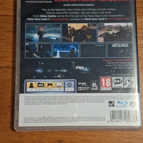 Metal Gear Solid V Ground Zeroes PS3 game