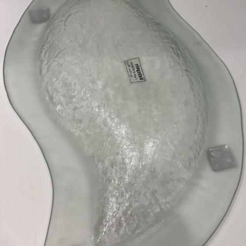 Vetropolis deep serving platter shape S like new with metal details