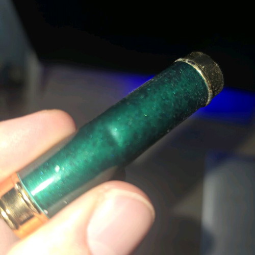Green pen used with marks