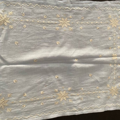 Table runner used, Lefkadian handmade embroidery 36x85
