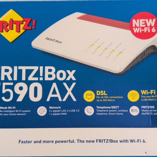 AVM FRITZ!Box 7590 AX Wi-Fi 6 router, like new