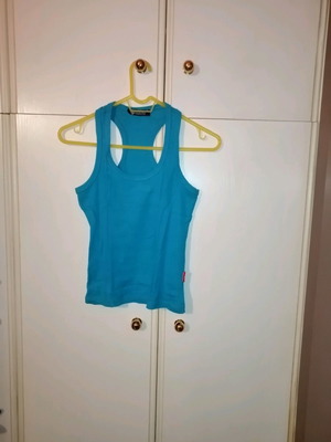 Turquoise sleeveless top one size