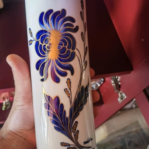 Porcelain vase KPM cobalt new
