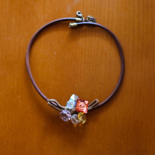 Choker with colored stones used