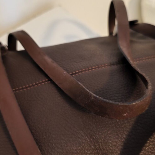 Barbara Milano leather shoulder bag used, brown, made in Italy