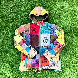 ζακέτα hippie patchwork πολύχρωμη
